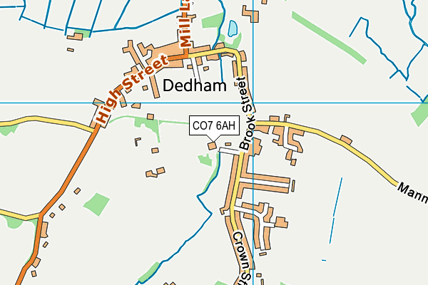 CO7 6AH map - OS VectorMap District (Ordnance Survey)