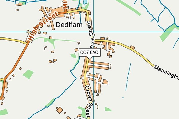 CO7 6AQ map - OS VectorMap District (Ordnance Survey)