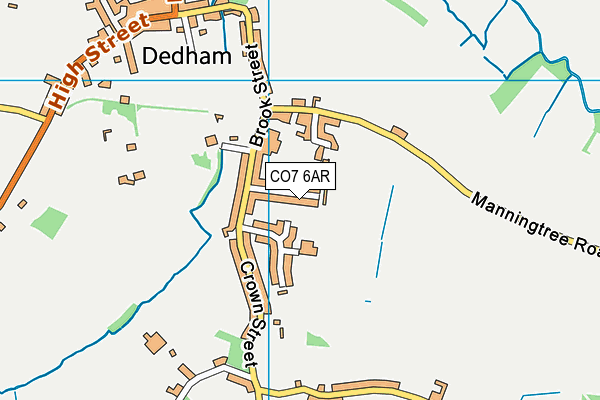 CO7 6AR map - OS VectorMap District (Ordnance Survey)