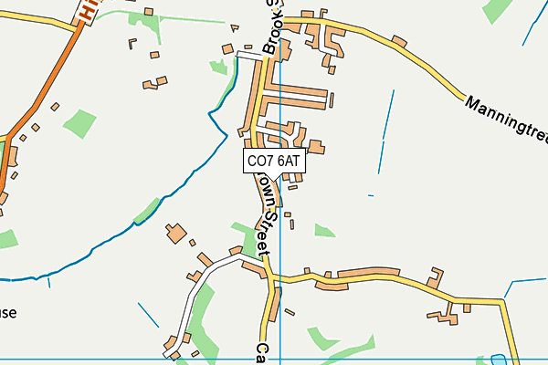 CO7 6AT map - OS VectorMap District (Ordnance Survey)