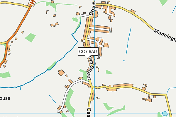 CO7 6AU map - OS VectorMap District (Ordnance Survey)