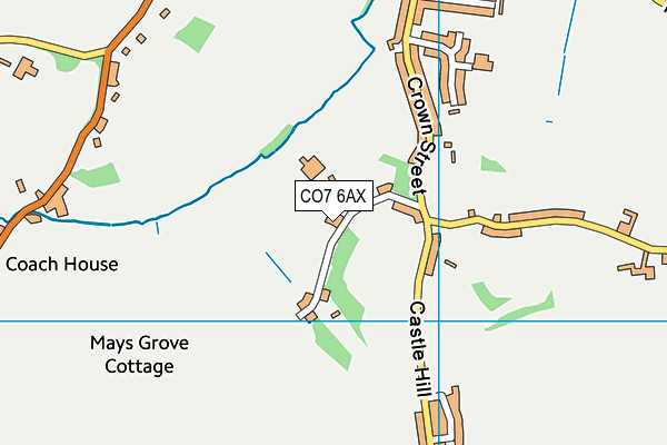 CO7 6AX map - OS VectorMap District (Ordnance Survey)