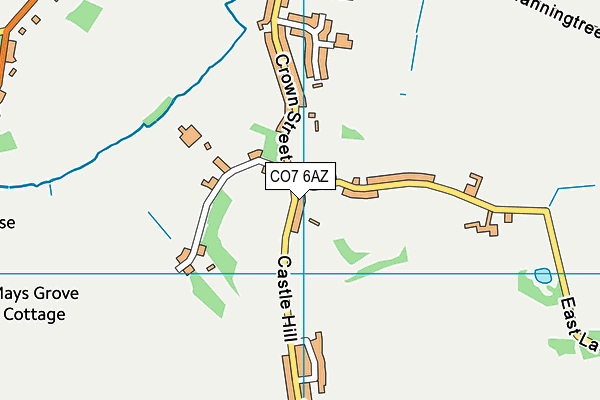 CO7 6AZ map - OS VectorMap District (Ordnance Survey)