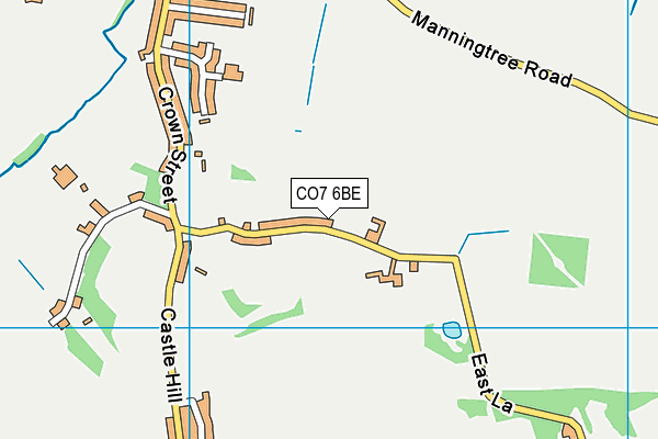 CO7 6BE map - OS VectorMap District (Ordnance Survey)