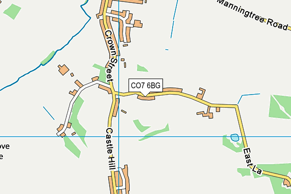 CO7 6BG map - OS VectorMap District (Ordnance Survey)