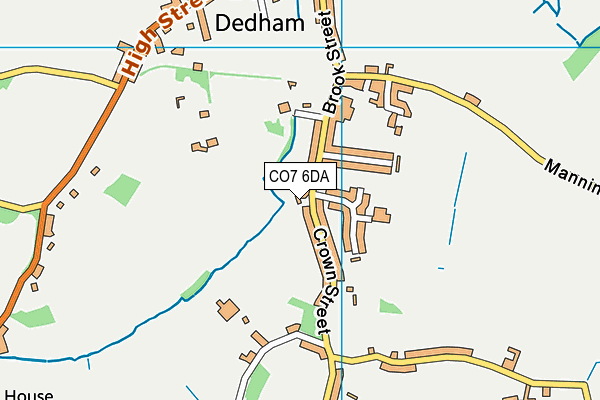 CO7 6DA map - OS VectorMap District (Ordnance Survey)