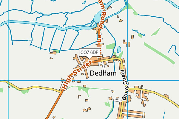 CO7 6DF map - OS VectorMap District (Ordnance Survey)