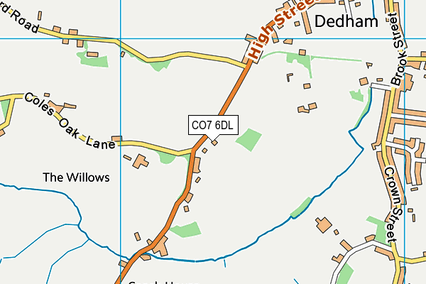 CO7 6DL map - OS VectorMap District (Ordnance Survey)