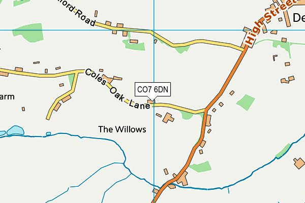 CO7 6DN map - OS VectorMap District (Ordnance Survey)