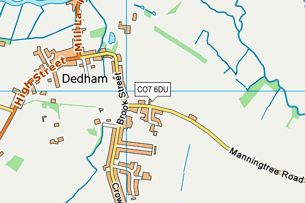 CO7 6DU map - OS VectorMap District (Ordnance Survey)