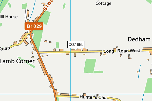 CO7 6EL map - OS VectorMap District (Ordnance Survey)