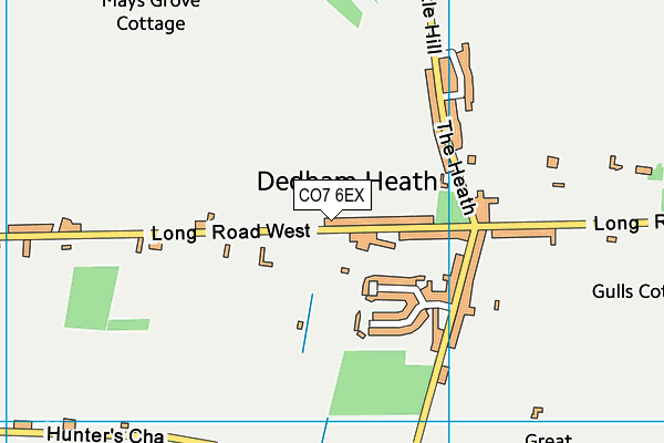 CO7 6EX map - OS VectorMap District (Ordnance Survey)