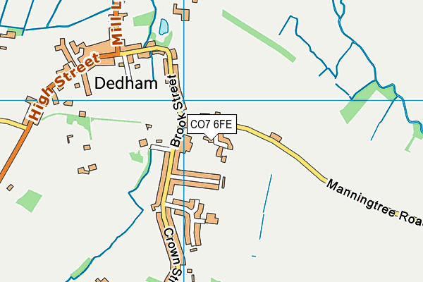 CO7 6FE map - OS VectorMap District (Ordnance Survey)
