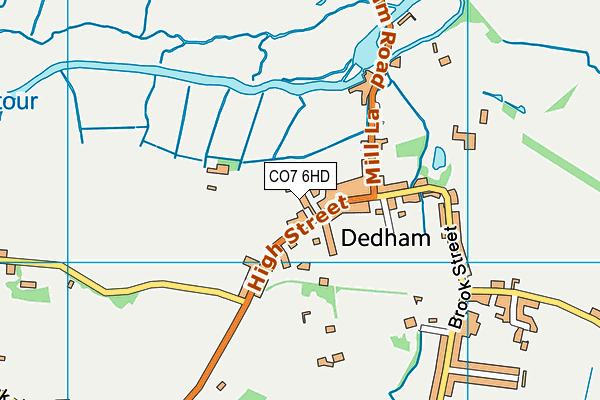 CO7 6HD map - OS VectorMap District (Ordnance Survey)