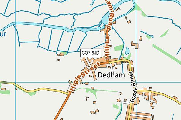 CO7 6JD map - OS VectorMap District (Ordnance Survey)