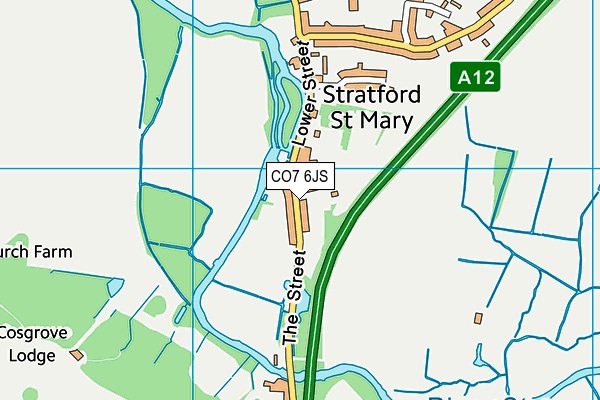 CO7 6JS map - OS VectorMap District (Ordnance Survey)