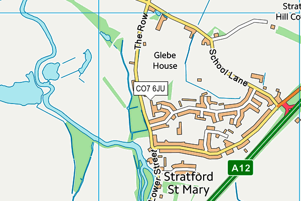 CO7 6JU map - OS VectorMap District (Ordnance Survey)