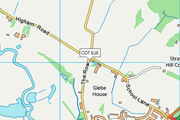 CO7 6JX map - OS VectorMap District (Ordnance Survey)