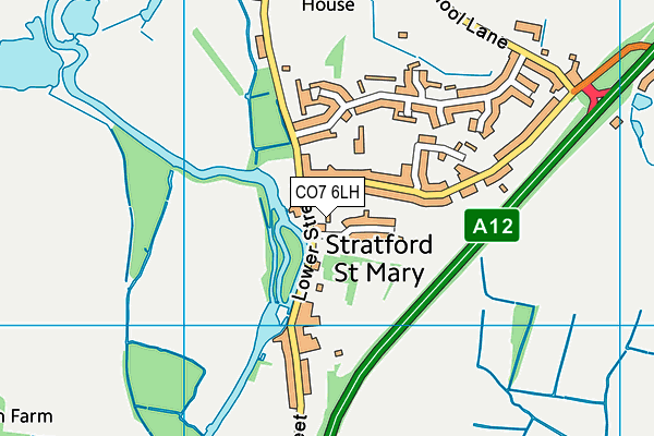 CO7 6LH map - OS VectorMap District (Ordnance Survey)