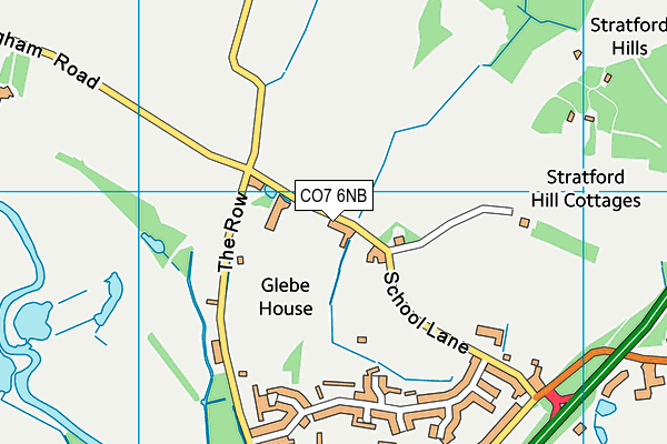 CO7 6NB map - OS VectorMap District (Ordnance Survey)