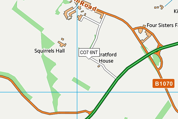 CO7 6NT map - OS VectorMap District (Ordnance Survey)