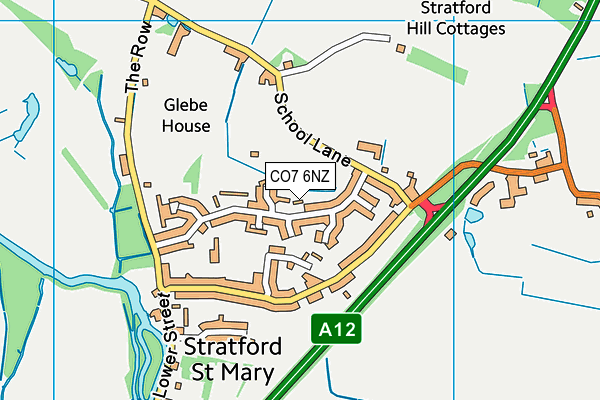 CO7 6NZ map - OS VectorMap District (Ordnance Survey)