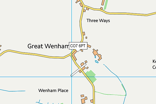 CO7 6PT map - OS VectorMap District (Ordnance Survey)