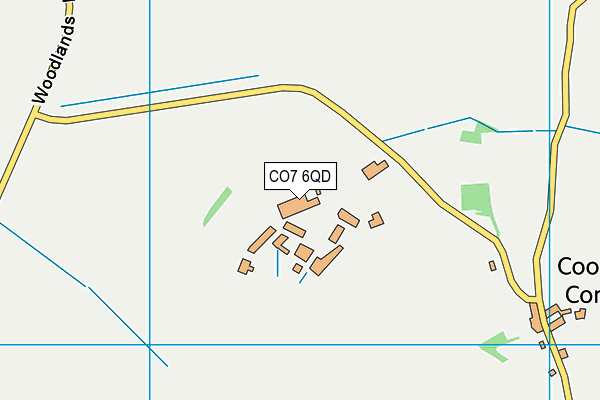 CO7 6QD map - OS VectorMap District (Ordnance Survey)