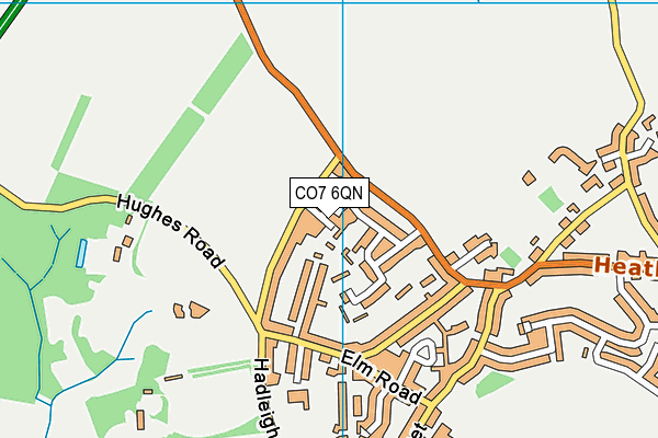CO7 6QN map - OS VectorMap District (Ordnance Survey)