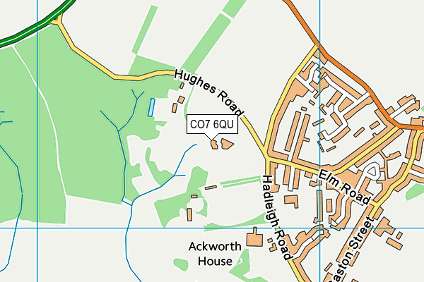 CO7 6QU map - OS VectorMap District (Ordnance Survey)