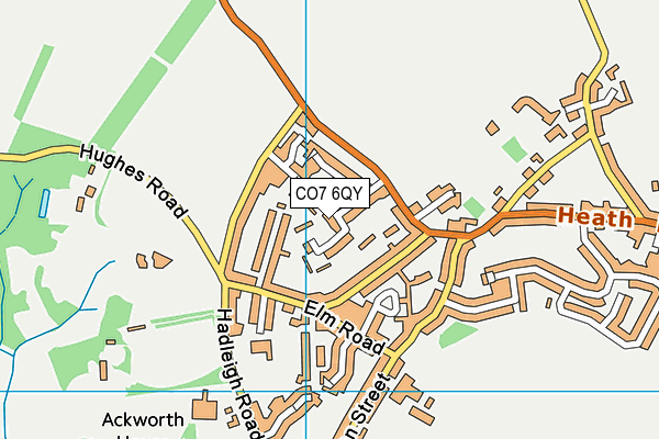 CO7 6QY map - OS VectorMap District (Ordnance Survey)