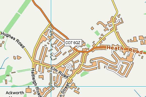CO7 6QZ map - OS VectorMap District (Ordnance Survey)