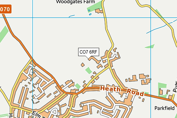 CO7 6RF map - OS VectorMap District (Ordnance Survey)