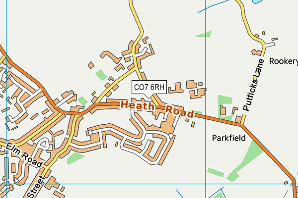 CO7 6RH map - OS VectorMap District (Ordnance Survey)