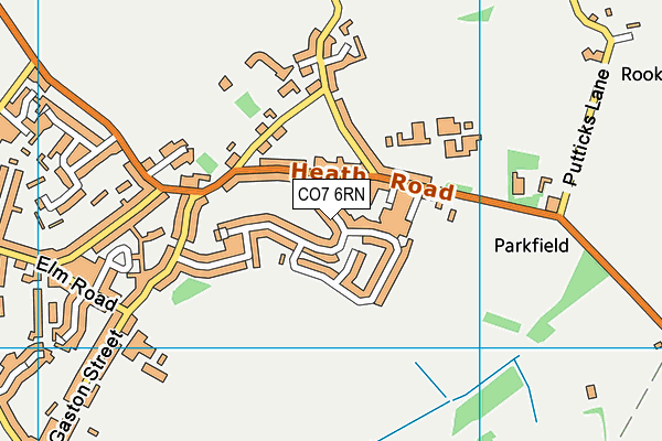 CO7 6RN map - OS VectorMap District (Ordnance Survey)