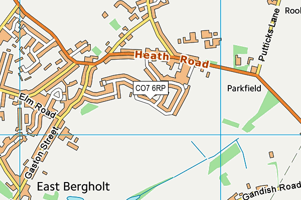 CO7 6RP map - OS VectorMap District (Ordnance Survey)