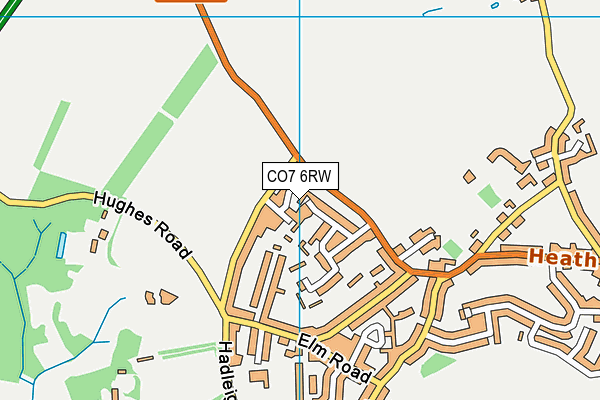 CO7 6RW map - OS VectorMap District (Ordnance Survey)