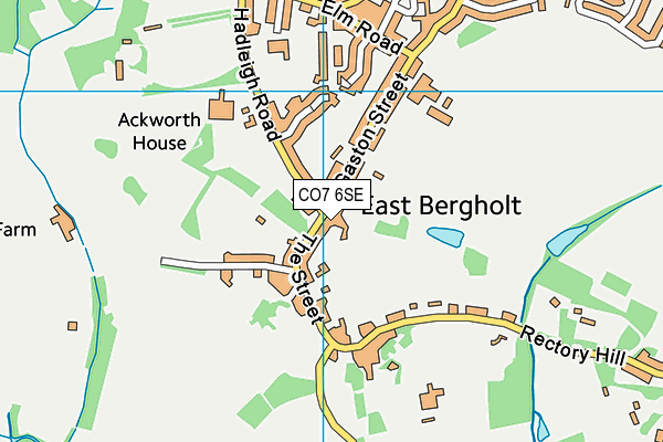 CO7 6SE map - OS VectorMap District (Ordnance Survey)