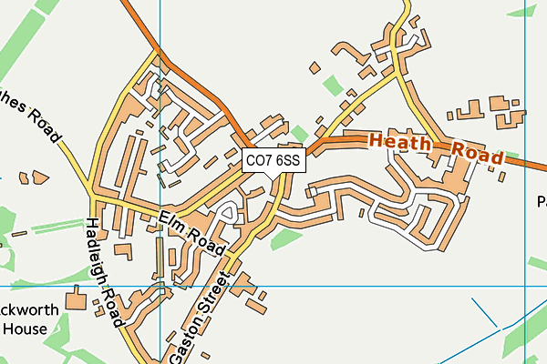 CO7 6SS map - OS VectorMap District (Ordnance Survey)