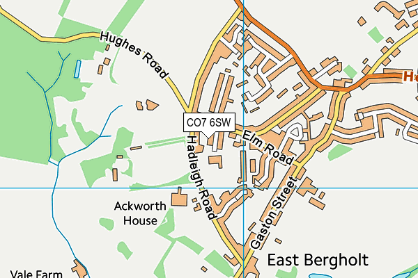 East Bergholt Primary School map (CO7 6SW) - OS VectorMap District (Ordnance Survey)