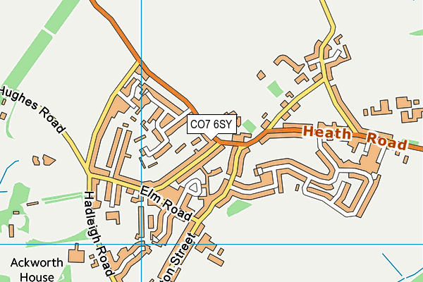CO7 6SY map - OS VectorMap District (Ordnance Survey)