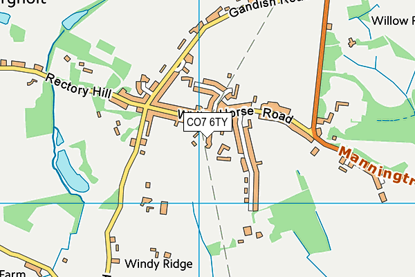 CO7 6TY map - OS VectorMap District (Ordnance Survey)