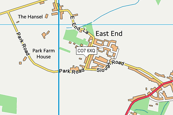 CO7 6XQ map - OS VectorMap District (Ordnance Survey)
