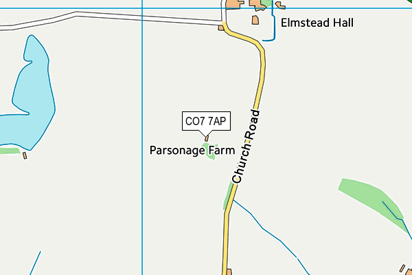 CO7 7AP map - OS VectorMap District (Ordnance Survey)