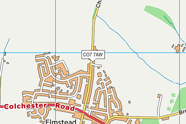 Elmstead Cricket Club map (CO7 7AW) - OS VectorMap District (Ordnance Survey)