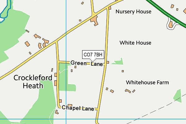 CO7 7BH map - OS VectorMap District (Ordnance Survey)