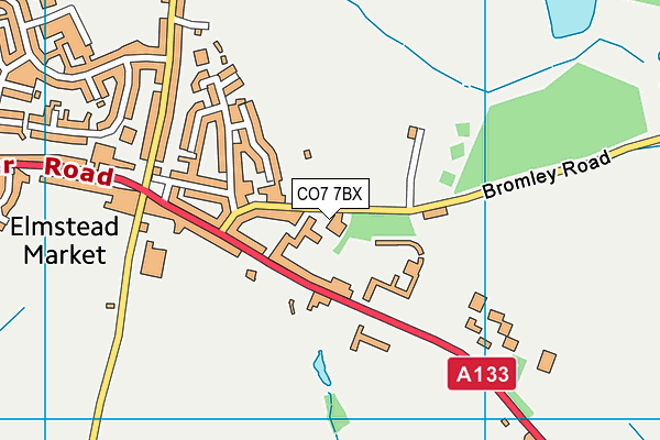 CO7 7BX map - OS VectorMap District (Ordnance Survey)