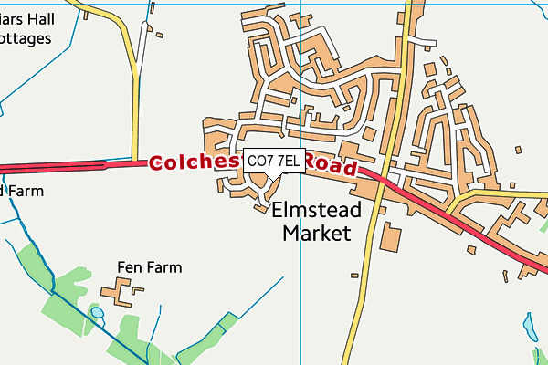 CO7 7EL map - OS VectorMap District (Ordnance Survey)