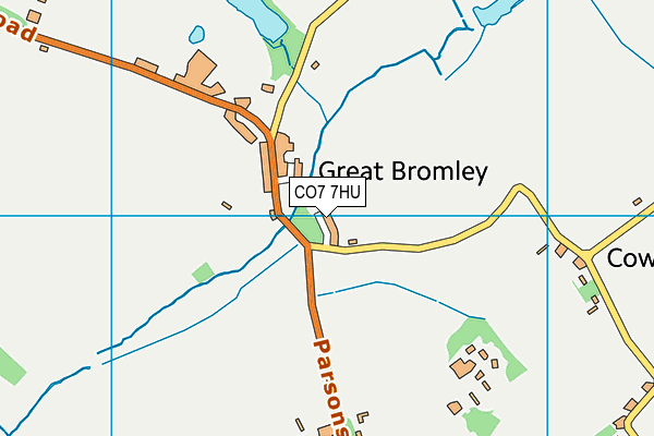 CO7 7HU map - OS VectorMap District (Ordnance Survey)