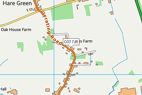 CO7 7JR map - OS VectorMap District (Ordnance Survey)